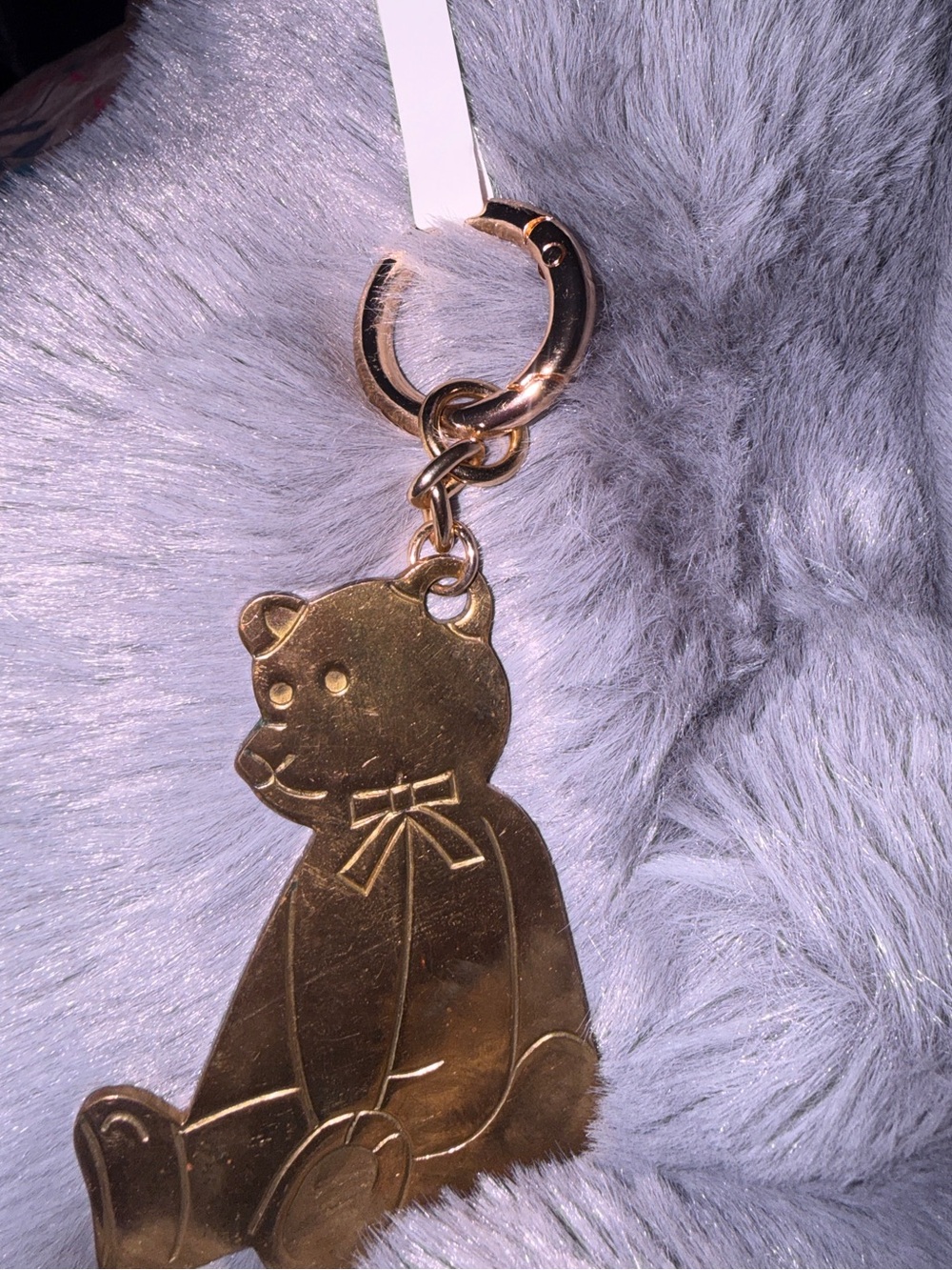 Vintage Gordon Fraser Gold Teddy Bear solid brass keychain/bagcharm 1980's 🧸